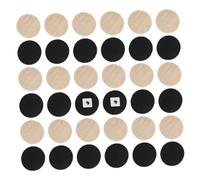 Toddmomy 60pcs Wooden Checkers Pieces for Board Game Black Wood Color Pieces for Camping Home Travel Game Replacement for Endless Fun