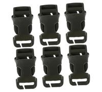 Toddmomy 6pcs 2.5cm Dark Green Detachable Plastic Backpack Buckles Quick Release Snap Clips Adjustable Strap Repair Kit for Outdoor Hiking and Travel