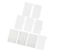 Toddmomy 6pcs A6 6 Hole Planner Binder Dividers with Waterproof Frosted Pp Tabbed Sheets and Colourful Stickers, Flexible Index Tabs for Office Organization and Refillable Planner Inserts