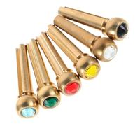 Toddmomy 6pcs Acoustic Guitar Bridge Pins Unique String Pegs for Enhanced Sound Projection Quick Installation Artistic Design Replacement Parts for Guitar Care