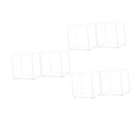Toddmomy 6pcs Acrylic Mini Fish Tank Betta Aquarium for Home Office Decor Desktop Fish Bowl for Freshwater Easy to Clean Maintain for and Betta