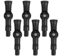 Toddmomy 6pcs Adjustable Angle Adapter for Extension Poles - 160° Rotatable Swivel Joint with American Thread - Black Paint Pole Thread Connector for Window Cleaning, Gutter Maintenance,
