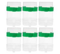 Toddmomy 6pcs Automatic Parrot Water Dispenser No Mess Plastic Bird Feeder with Leakproof Design Easy Hanging for Cockatiel Budgie Canary Finch Lovebird Cage Accessories