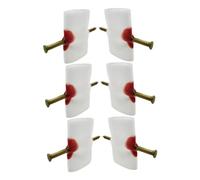 Toddmomy 6pcs Bloody Nail Through Finger Prank Props Funny Trick for Adults and April Fool Halloween Party Practical Accessories