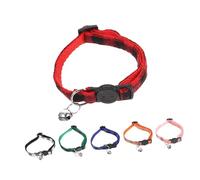 Toddmomy 6pcs Breakaway Cat Collar with Bell Adjustable Comfortable and Fashionable Neckwear for Cats Mixed Style Colorful Plaid Design for Pet Decoration