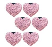 Toddmomy 6pcs Car Air Vent Clips Rhinestone Diffuser Heart Shape Glass Decorative Car Vent Clips Easy Cartridge Exchange for Vehicle Interior Accessories