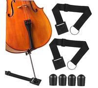 Toddmomy 6pcs Cello Endpin Anchor Stopper with Adjustable Polyester Strap and Rubber Tip Floor Protectors Anti-skid Folding Design Lightweight Cello Spike Rest for Musical Instruments