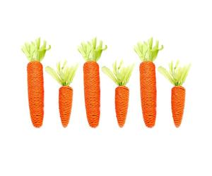 Toddmomy 6pcs Chew Pet Cat Bite Chewable Plaything Paper Rope Carrot Shape Pet Supplies for Indoor Cats and Guinea Pigs