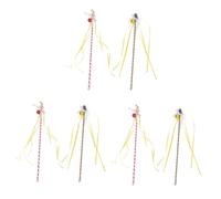 Toddmomy 6pcs Christmas Themed Cat Teaser Interactive Pet Snowman Christmas Tree Design for Indoor Cats Engaging Exercise Stick for Playful Kittens