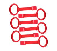 Toddmomy 6pcs Crib Pull Rings for Motor Skill Development Secure Hanging Playpen Accessories Versatile Walking Assistant for Newborns and Red for Long Term Use