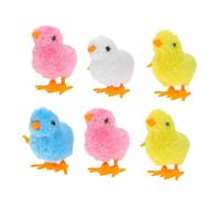 Toddmomy 6pcs Cute Plush Wind Up Chick Easter Animal Playthings No Battery Needed for Easter Celebrations and Party Favors