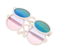 Toddmomy 6pcs Decorative Dog Sunglasses for Pets Lightweight Cosplay Glasses for Dogs and Green and Colorful Reflective Styles Fun Pet Accessories