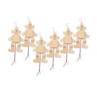 Toddmomy 6pcs DIY Wooden Pull String Clown Marionette Puppets for Unfinished Handmade Craft to Paint Enhances Hand Eye Coordination and Creative Play Portable Interactive Entertainment