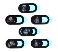 Toddmomy 6PCS Dog Pattern Webcam Covers for Laptop Computer Phone Tablet Thin Privacy Protectors with Easy Slide Open Anti-hacking Security for All Devices