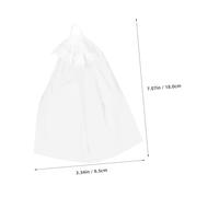 Toddmomy 6pcs Doll Bridal Veil Accessories White Lace Veil for Wedding Themed Dolls Versatile Fit Costume Bead Outfit Headpiece for Dress Up Play