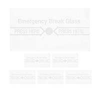 Toddmomy 6pcs Fire Alarm Break Glass - Clear Protective Alarm Cover - Universal Call Point Glass Replacement - High-Temperature Resistant Switch Guard