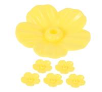 Toddmomy 6pcs Flower Shaped Hummingbird Feeder Accessories Bright Bird Feeding Parts for Outdoor Use Easy Installation and Durable Plastic Design to Attract More Birds to Your Garden