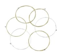 Toddmomy 6Pcs Folk Guitar Strings Acoustic Replacement for Stringed Instruments Durable Responsive Hassle Transition with Bright Sound