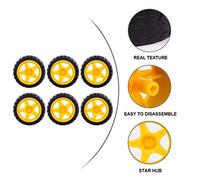 Toddmomy 6pcs for Childrens Tracing Line Patrol Car Accessories Safe High Strength Rubber Material Compatible with Vehicles for Creative Play