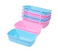 Toddmomy 6pcs Hamster Food Bowl Hanging Feeder for Guinea Pig Chinchilla Small Pet Pp Material Bowl
