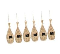 Toddmomy 6pcs Handmade Woven Bird Nests for Birds Creative Nest Adornments for Home Decor and Sleeping
