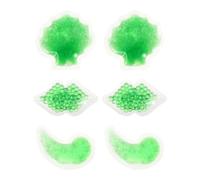 Toddmomy 6pcs Heatable Eye with Multipurpose Hot or Cold Therapy Gel Ice Pack, Lips-Shaped PVC Gel Pad for Hospitals and Doctor's Offices, Reusable Self-Adhesive Cold Pack for Puffy Eyes