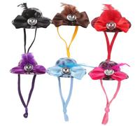 Toddmomy 6pcs Hen Hats for Pets Fun Decorative Bird Headwear Great for Parties Festivals and Daily Wear for Chickens and Parrots Random Colors