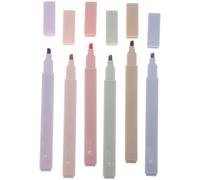 Toddmomy 6pcs Highlighters Soft-tip Fluorescent Marker Pens Plastic Fiber for Emphasizing Notes, Studying and Work, School Supplies for Clerks and Office Workers