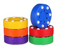 Toddmomy 6Pcs Ice Hockey Pucks Outdoor Street Hockey Balls for Training Colorful Indoor and Outdoor Pucking Balls for Skill Enhancement and Performance Improvement