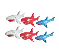 Toddmomy 6Pcs Inflatable Floating Shark PVC Water Games for Pool and Beach Fun for Summer Parties and Outdoor Playtime