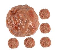 Toddmomy 6pcs Lifelike Beef Meatball Simulation Props Artificial Food for Kitchen Decoration and Photography Realistic Fake Meat for Supermarket Display and Creative Projects