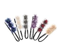 Toddmomy 6pcs Messy Bun Hair Piece Human Hair Cloth Material for Women at Work or Party