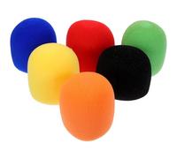 Toddmomy 6pcs Microphone Cover Microphone Sponge Covers Lightweight Sponge Close Fit without Leakage for News Interviews Bar Assorted Color