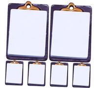 Toddmomy 6pcs Mini Clipboard Model for Dollhouse DIY Crafts Miniature Writing Board for Boys Lifelike Micro House Decorative Props Stylish and Practical Accessories