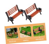 Toddmomy 6pcs Miniature Park Bench for Dollhouse Garden Decor Detailed Mini Dollhouse Furniture Indoor Outdoor Micro Landscape Seats Eye-catching Scale Model