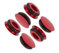 Toddmomy 6pcs Mountain Bike Crankset Dust Covers Red Aluminum Alloy Protective Caps Lightweight Crank Arm Covers for Road and Trail Cycling Accessories