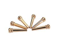 Toddmomy 6pcs Peg for Guitar Bridge Pins String Pegs Plated Studs Replacement Guitar End Pins for Acoustic