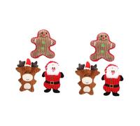 Toddmomy 6pcs Pet Plush Sound Toys Holiday Cartoon Chew Toys for Dogs Cats Featuring Santa Claus Snowman and Fawn Interactive Plush Squeaky Pet Supplies