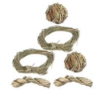 Toddmomy 6pcs Pet Rabbit Toys Chewing Toys for Rabbits Hamsters Guinea Pigs Grass for Small Animals