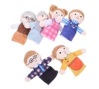 Toddmomy 6pcs Plush Family Finger Puppets for Storytelling and Role Play Soft Hand Puppets for Interactive Educational for Parent Theater Shows and Imaginative Play