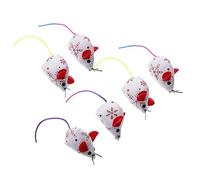 Toddmomy 6pcs Plush Mice Toys for Cats Soft Chewing Mouse Shaped Cat Toy Interactive Indoor Play for Kittens Engaging and Stimulating Chew