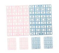Toddmomy 6pcs Rabbit Cage Floor Mats Abs Plastic Small Animal Foot Pads and Steps for Guinea Pigs Hamsters Rats Chinchillas Cats Dogs Easy-clean Cozy Resting Pads in Pink and Blue