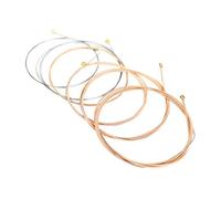 Toddmomy 6pcs Replacement Acoustic Guitar Strings Durable Folk Guitar Strings for Enhanced Tone and Sustain for DIY Guitarists and Music Lovers