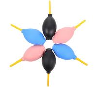 Toddmomy 6pcs Silicone Rubber Bulb Air Blower Dust Cleaner Set with Yellow Rods for Eyelash Extensions and Camera Lens Cleaning, Portable Compressed Air Pump for Electronics Maintenance