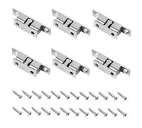 Toddmomy 6pcs Silver Double Spring Brass Ball Catch Cabinet Latch with Screws Strong Tension for Wardrobes Doors Copper Beads for Kitchen Bathroom Use