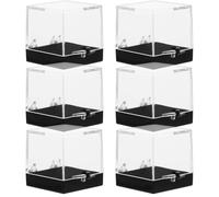 Toddmomy 6pcs Specimen Display Boxes Plastic Mineral Storage Case Easy to Clean and Not Easily Broken Rock Collection Holder for Home or Office