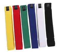 Toddmomy 6pcs Taekwondo Training Belt Set Multicolour Cotton Martial Arts Belts Karate Grading Waist Wrap 2.2m for Men