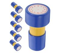 Toddmomy 6pcs Teaching Clock Seal Educational Clock Stamp Time Telling Stamper Learning Plastic Blue