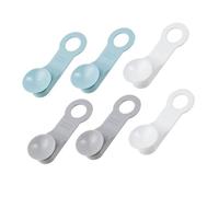 Toddmomy 6pcs Toilet Lid Lifters with Handle for Bathroom Portable TPR Material Toilet Seat Raise Tool for Home and Public Use and Practical Design in White Gray Light Blue