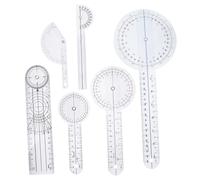 Toddmomy 6pcs Transparent Plastic Medical Goniometer Angle Protractor Ruler for Joint Range of Motion Measurement and Physical Therapy Assessment
